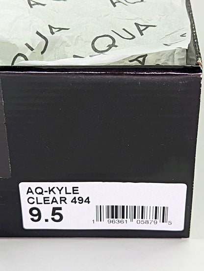 AQUA Women's Kyle High Heel Slide Clear Sandals Size 9.5 (MSRP $128)