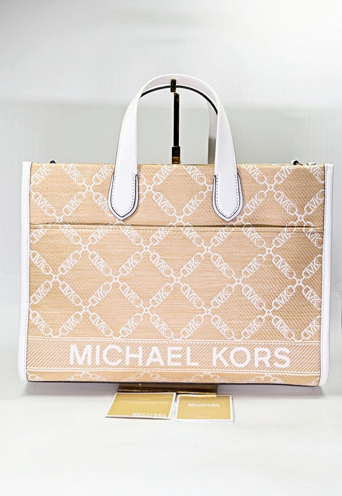 Michael Kors Gigi Logo Large Grab Tote with Shoulder Strap (MSRP $358)