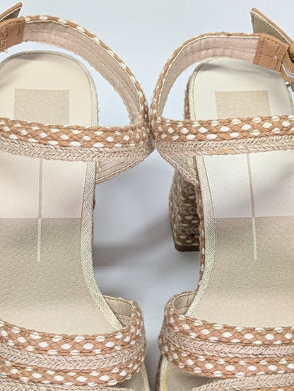 Dolvce Vita Amira Women's Natural Woven Platform Sandal Size 9 (MSRP $140)