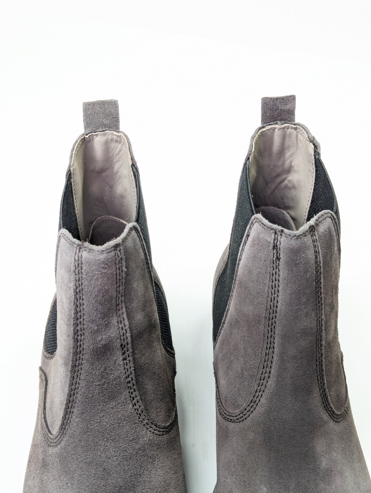 Allsaints Men's Gus Pull On Chelsea Boots Grey Suede Size 13 (MSRP $349)