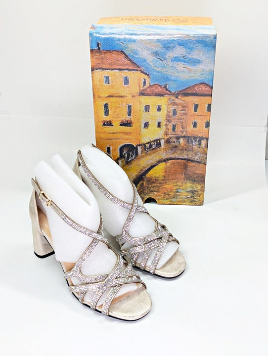 Bella Vita Women's Aliette Dress Sandals Soft Gold Metallic Size 7 (MSRP $95)