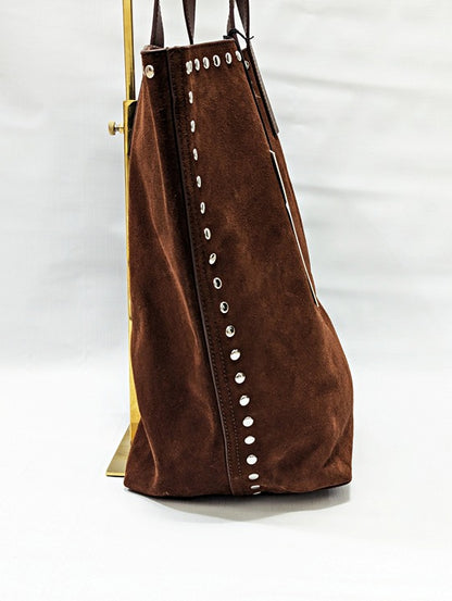 Loeffler Randall Walker Women's Espresso/Silver Suede Tote (MSRP $425)