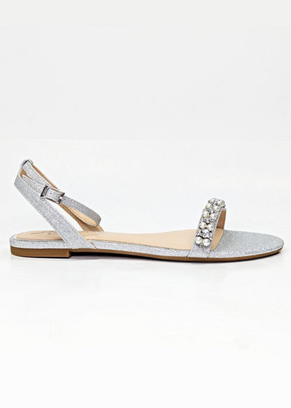 Jewel Badgley Mischka Women's Daria Rhinestone Embellished Sandals Size 6.5