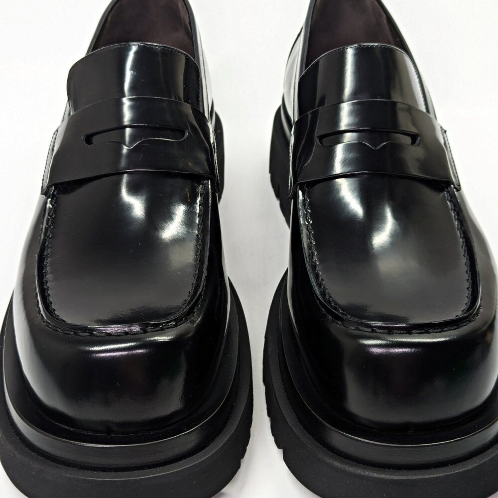 Bottega Veneta Men's Leather Slip On Lug Penny Loafers Size 42.5 (MSRP $1,300)