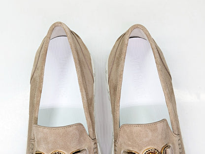 Versace Men's Medusa '95 Greca Light Sand Suede Loafers Size 43 (MSRP $750)