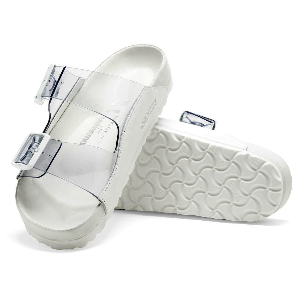 Manolo Blahnik X Birkenstock Women's Arizona PVC Slide Sandals in White Size 35