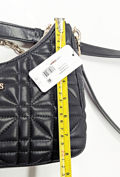 Guess Assia Women's Convertible Top Zip Shoulder Bag in Black (MSRP $108)