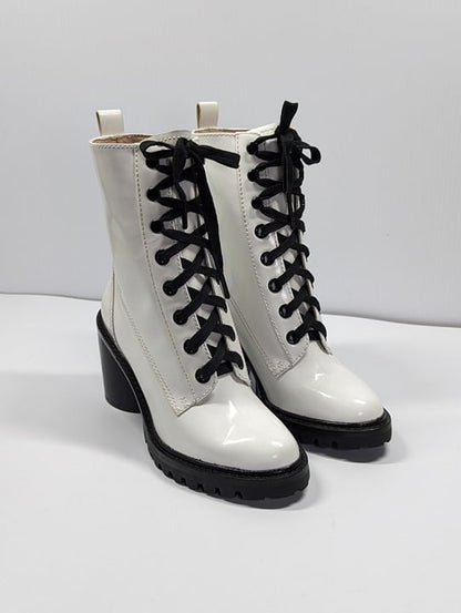 Marc Jacobs Women's Ryder White Leather High-Heel Booties Size 38 EU (MSRP $495)