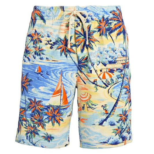 Polo Ralph Lauren Men's Palm Tree Drawstring Track Shorts Size M (MSRP $138)