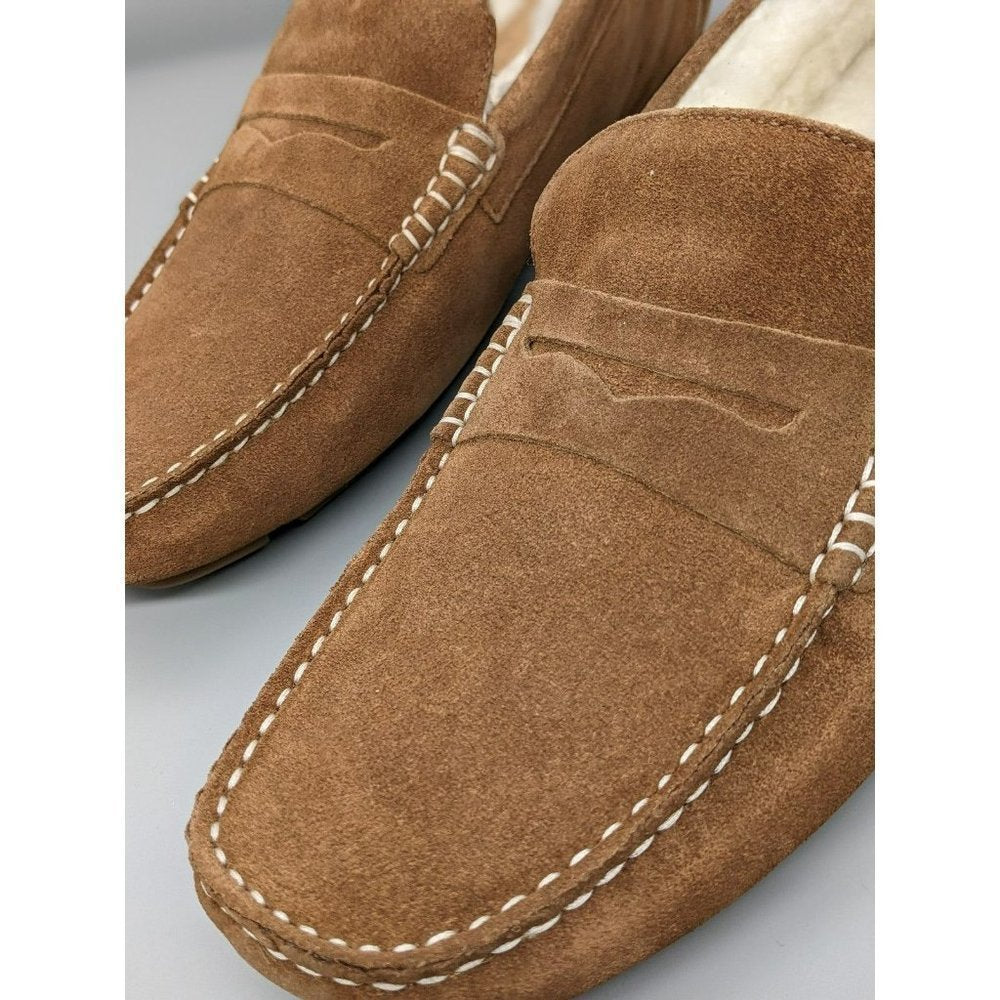 The Men's Store Bloomingdale's Shearling Brown Slipper Size 8 (MSRP $145)