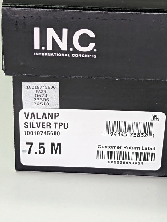 I.N.C. International Concepts Valan Silver Triple Strap Flats Size 7.5 MSRP $80