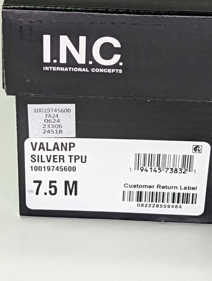 I.N.C. International Concepts Valan Silver Triple Strap Flats Size 7.5 MSRP $80