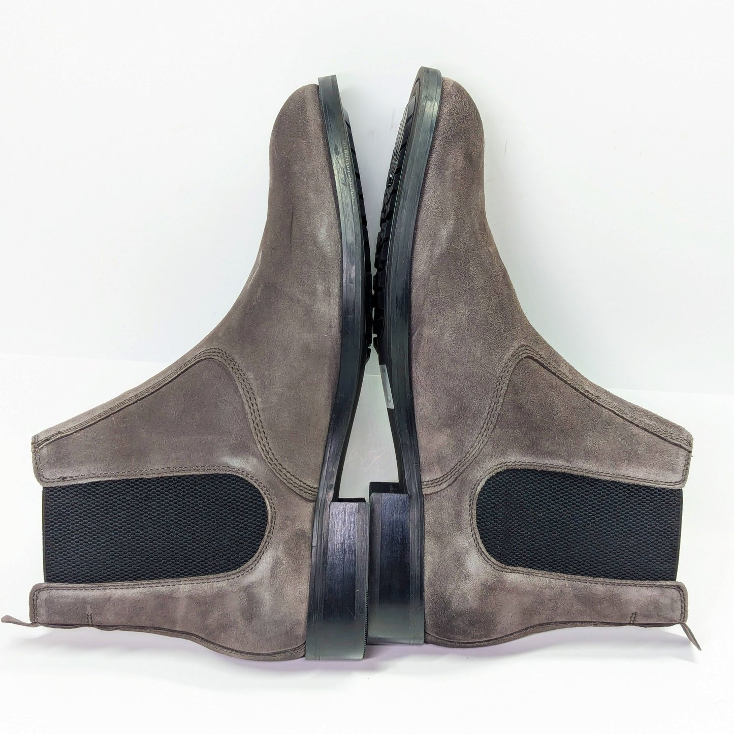 Allsaints Men's Gus Pull On Chelsea Boots Grey Suede Size 13 (MSRP $349)
