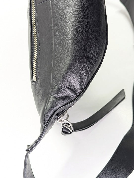 Rag & Bone Black Leather Commuter Fanny Pack Bag (MSRP $395)