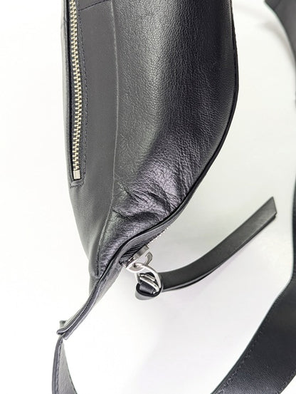 Rag & Bone Black Leather Commuter Fanny Pack Bag (MSRP $395)
