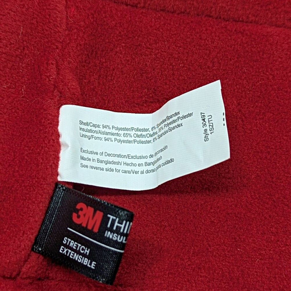 Isotoner Women's Fleece Water Repellent Headband Red Chili O/S (MSRP $22)