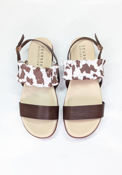 Journee Women's Riya Formed Footbed Sling Back Sandals Size 7.5 (MSRP $75)