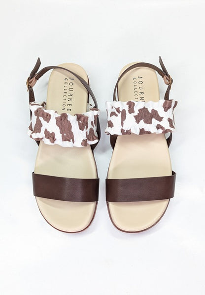 Journee Women's Riya Formed Footbed Sling Back Sandals Size 7.5 (MSRP $75)