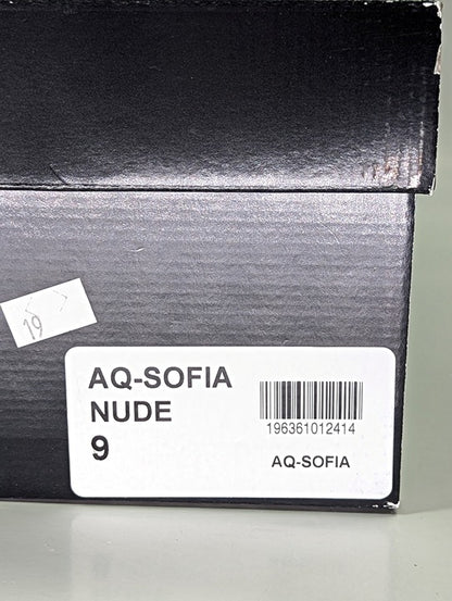 Aqua Women's Sofia Nude Woven Slide Sandals Size 9 (MSRP $108)