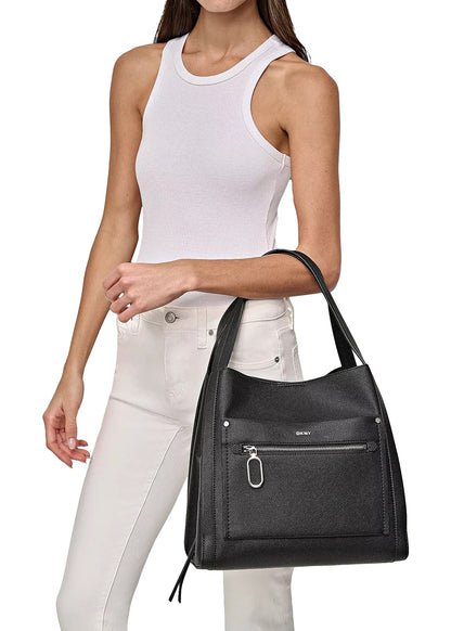 DKNY Nala Women's Magnetic Closure Medium Size Black Hobo (MSRP $198)