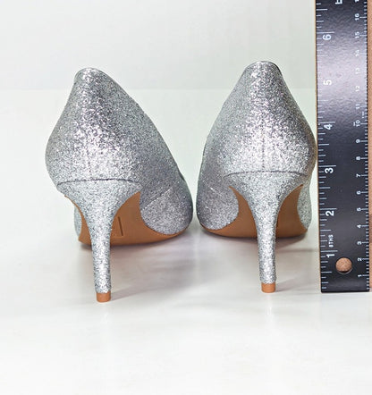 On 34th Women's Jeules Silver Glitter Pointed-Toe Pumps Size 7.5 (MSRP $80)