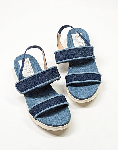 Cole Haan Meritt Women's Zerogrand Denim Platform Sandals Size 8.5 (MSRP $175)