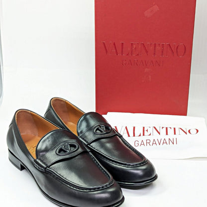 Valentino Garavani Men's Vlogo Signature Penny Loafer Black Size 45 (MSRP $980)
