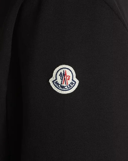 Moncler Men's Black Striped Trim Zip Up Cardigan Hoodie Size S (MSRP $945)