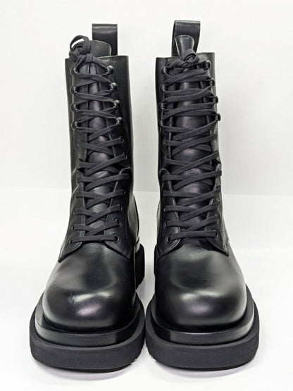 Bottega Veneta Men's Lug Sole Combat Boots in Black Leather Size 41 (MSRP $1450)