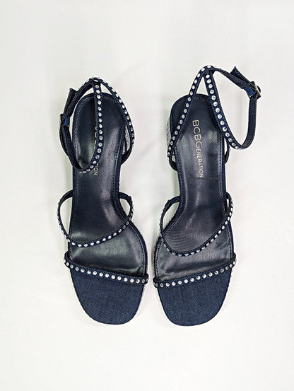 BCBGeneration Lissena-2 Women's Rhinestones Platform Sandals Size 7 MSRP $109