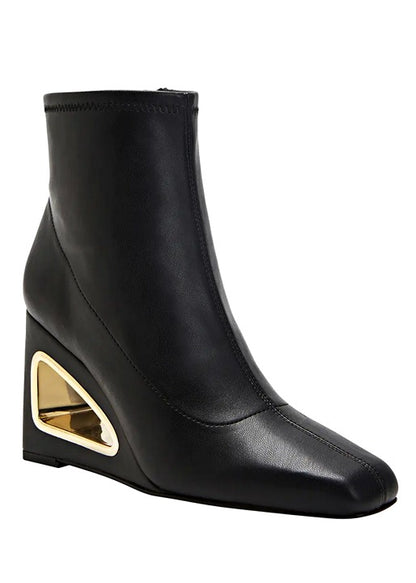 Katy Perry Women's The Hollow Wedge Booties in Black Size 9.5 (MSRP $149)