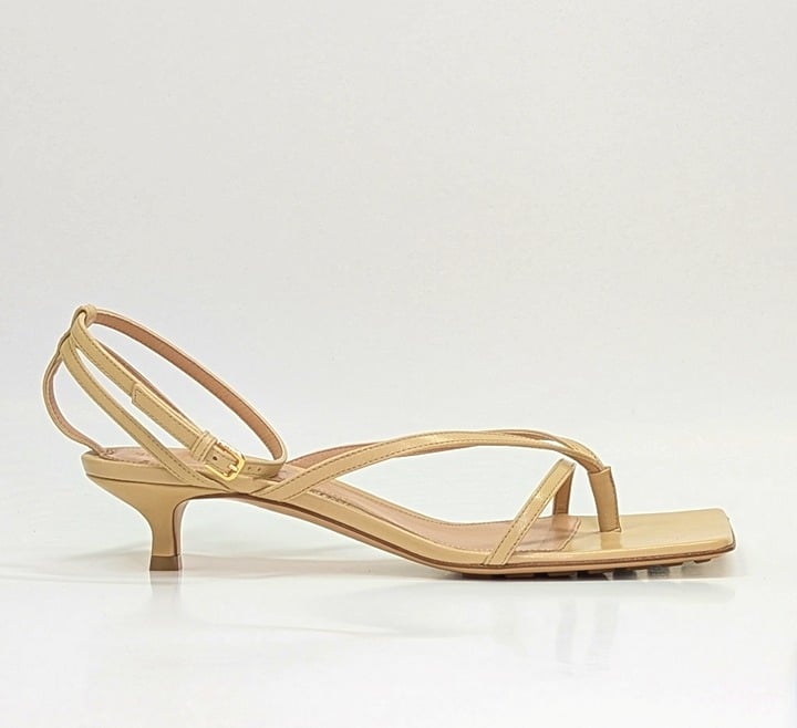 Bottega Veneta Women's Stretch Ankle Strap Kitten Sandals Size 36.5 (MSRP $990)