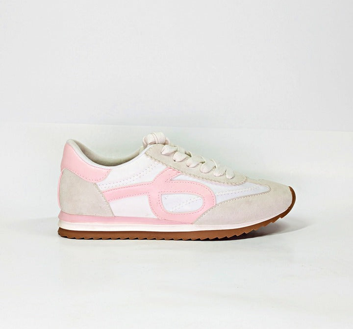 On 34th Women's Madisonn Colorblock Sneakers Tan/Pink/Bone Size 5 (MSRP $80)