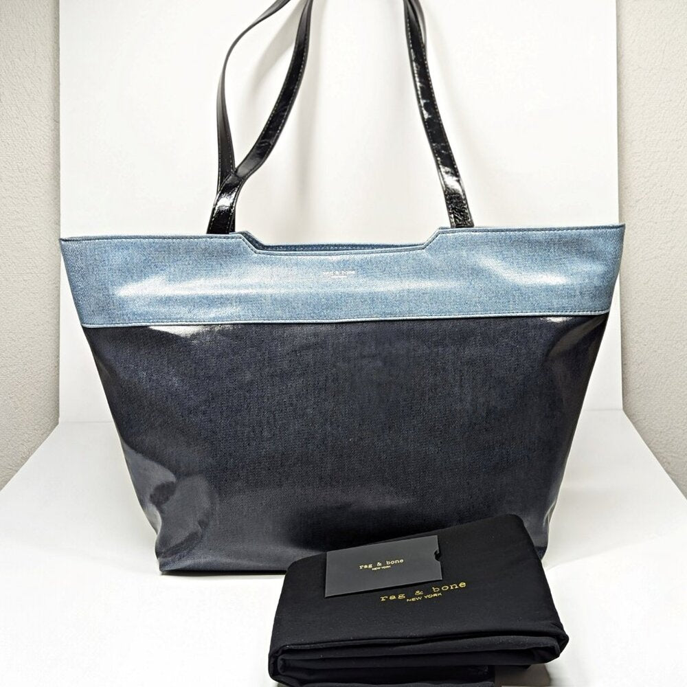 Rag & Bone Women’s Emerson Tote Coated Canvas Denim (MSRP $298)