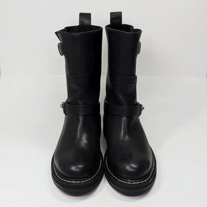 Rag & Bone Women's RB Moto Studded Pull On Boots Black Size 8.5 (MSRP $595)