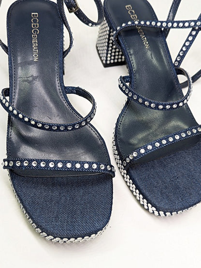 BCBGeneration Lissena-2 Women's Rhinestones Platform Sandal Size 7.5 MSRP $109