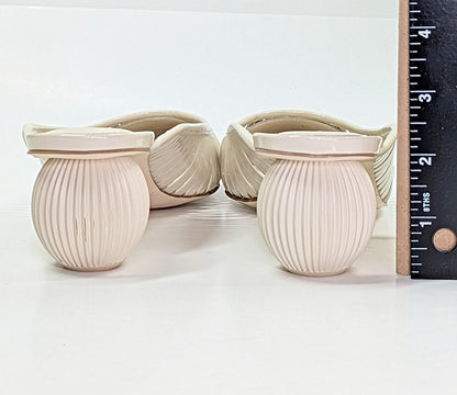 Cult Gaia Women's Alia Ball Leather Heel Mules Off White Size 38 (MSRP $325)