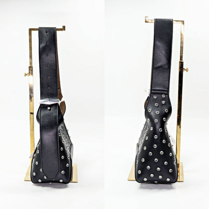 Jimmy Choo Diamond Hobo Black Leather Crystal Shoulder Bag (MSRP $1,595)