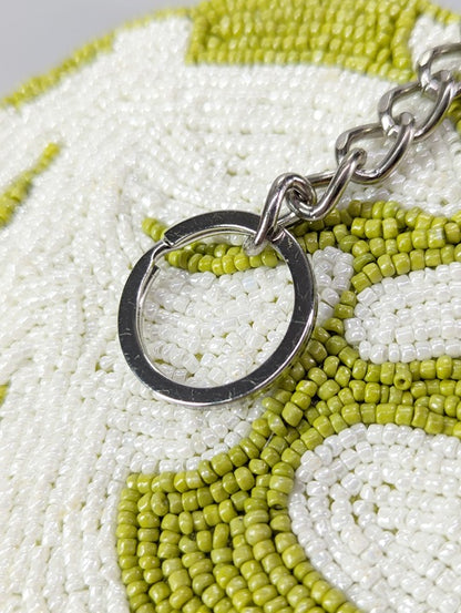On 34th Hand Beaded Round Coin Purse Green (MSRP $40)