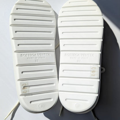 Bottega Veneta Women's White Jelly Lace Up Sandals Size 37 (MSRP $490)