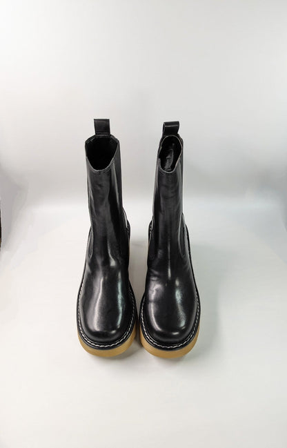 Marc Fisher Women's Fredy Black Lug Sole Boots Size 8.5 (MSRP $229)