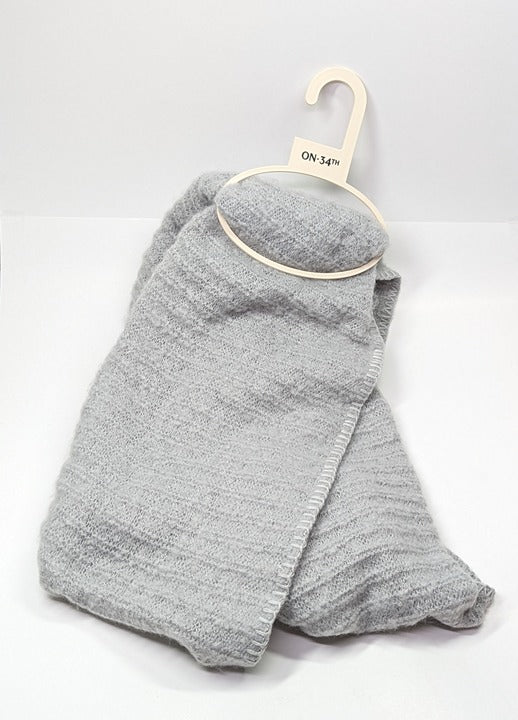 On 34th Women Grey Convertible Wrap Scarf Oversized 22" x 90" (MSRP $42)