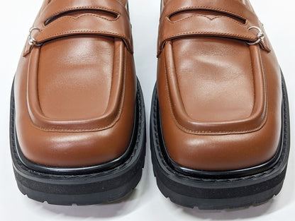 Marni Men’s Brown Leather Piercing 2.0 Chunky Sabot Loafers Size 44 (MSRP $935)