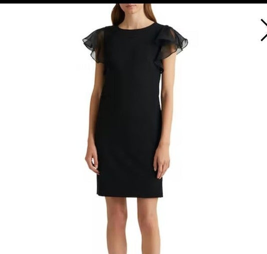 Lauren Ralph Lauren Women's Flutter Sleeve Dress Size 0 (MSRP $135)