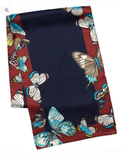 Echo Butterfly Border Silk Scarf (MSRP $59)