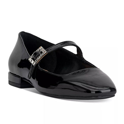 On 34th Women's Saadet Rhinestone-Buckle Mary Jane Flats Size 9.5 (MSRP $80)