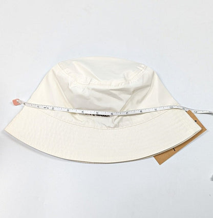 Steve Madden Women's Satin Lined Nylon Bucket Hat White O/S (MSRP $36)