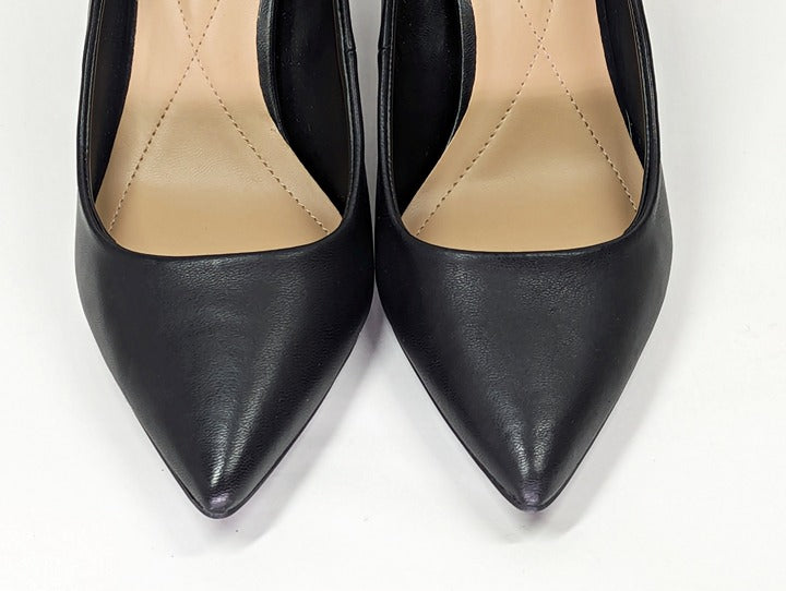 On 34th Women's Jeules Black Leather Pointed-Toe Pumps Size 9.5 (MSRP $80)