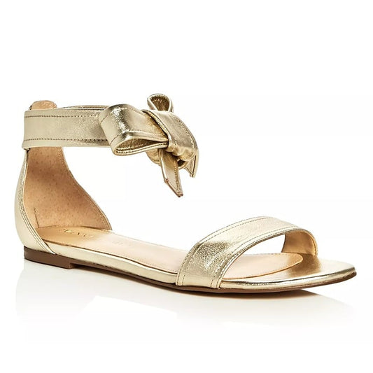 Ivanka Trump Women's Carthe Metallic Leather Ankle Tie Sandals Size 8 MSRP $120