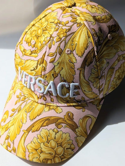 Versace Men's Logo Barocco Baseball Cotton Cap Size 58 (MSRP $525)